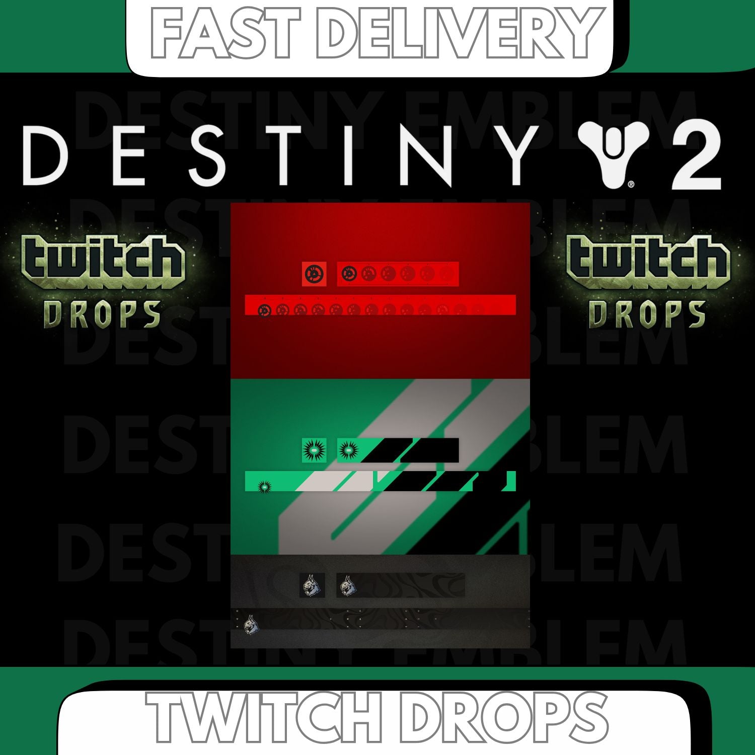 Echo Diamond + Those Held Dear + Tigris Fati Emblems | Twitch Drops | Global | All Platforms